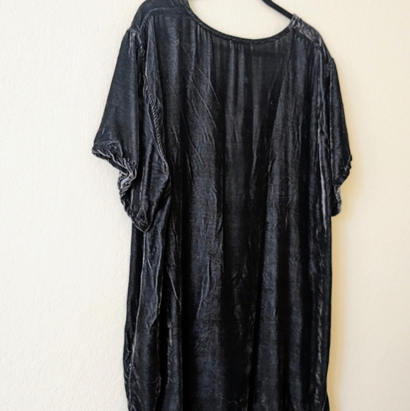 SOLD CP Shades x Free People Tunic Deep V-Neck T-Shirt Dress in Slate Gray - Picture 11 of 13